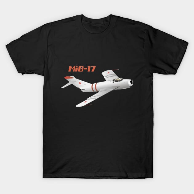 MiG-17 Soviet Jet Fighter T-Shirt by NorseTech